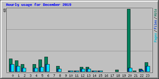 Hourly usage for December 2019